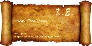 Khon Evelina névjegykártya